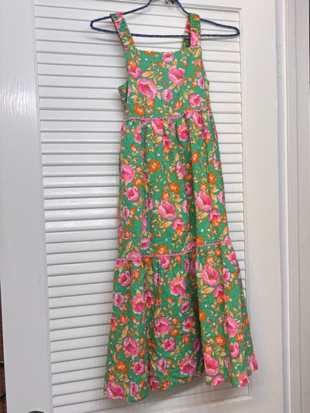 Isaac Mizrahi Girls Spring Floral Tiered Maxi Dress size 7